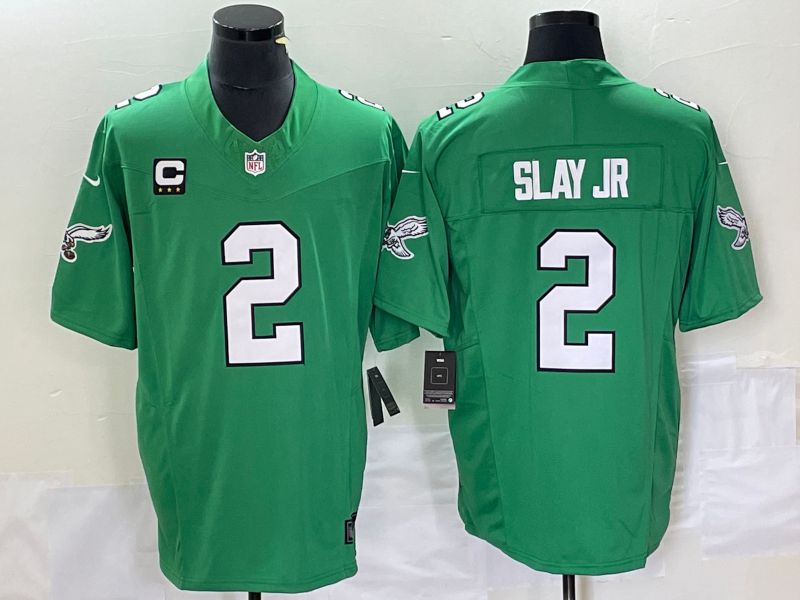 Men Philadelphia Eagles #2 Slay jr Green Nike Throwback Vapor Limited NFL Jerseys->philadelphia eagles->NFL Jersey